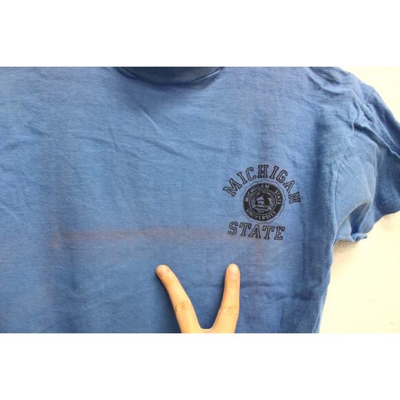 Vintage Michigan State University Spartans T Shirt Large - Picture 3 of 8